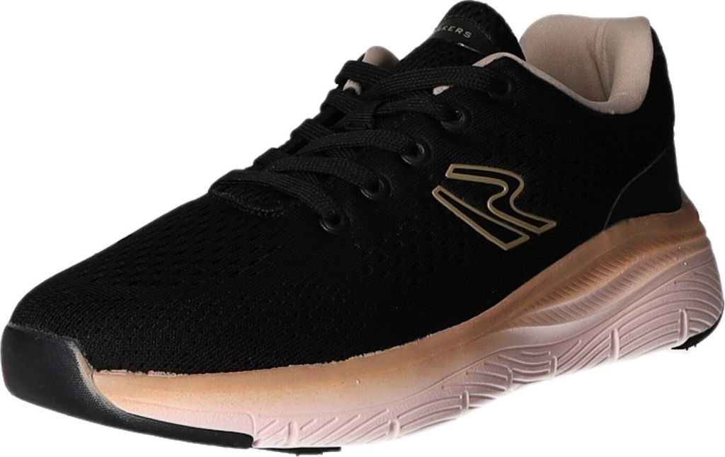 Sneakers Damen-Sneaker Schwarz-Orange-Weiß, Farbe:schwarz, EU Größe:37