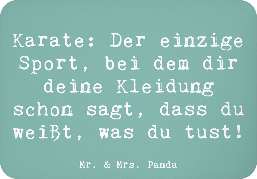 Mr. & Mrs. Panda Kühlschrankmagnet Spruch Karate Kleidung - Meeresbrise - Geschenk, Selbstverteidigung, Missverständnis, Sportler Geschenke, noti...