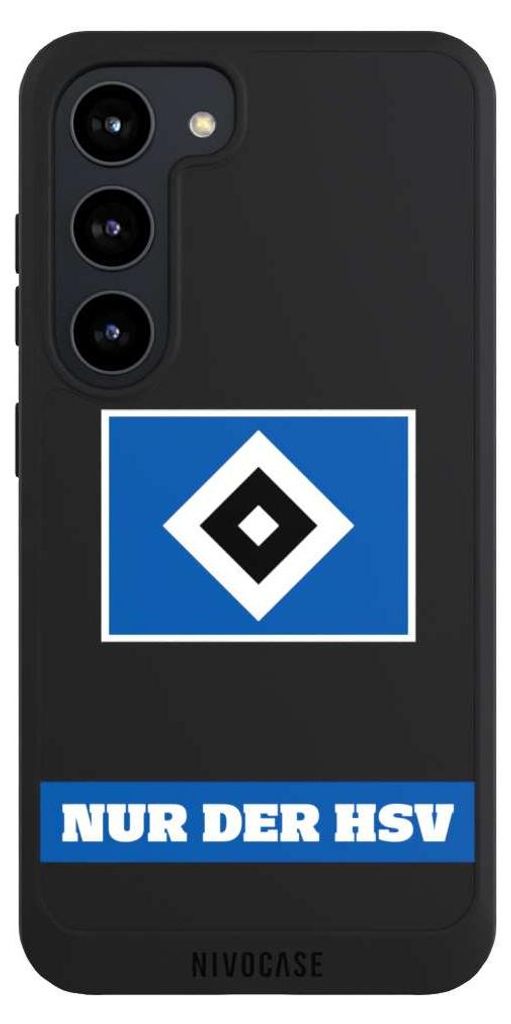 NIVOCASE Handyhülle für Samsung Galaxy S23 Hülle NIVOpure Case Schwarz HSV Hamburger SV Statement