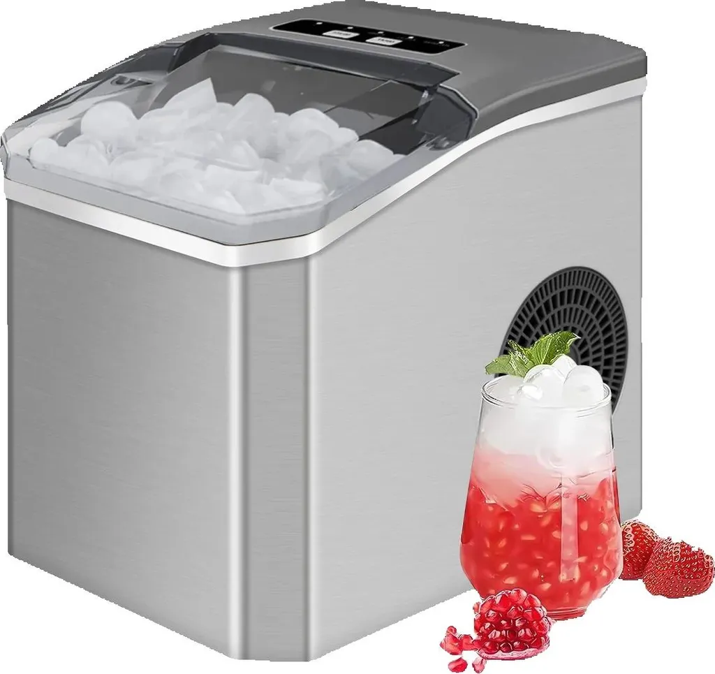 Machine à glace automatique grise compacte : glaces réussies à coup sûr