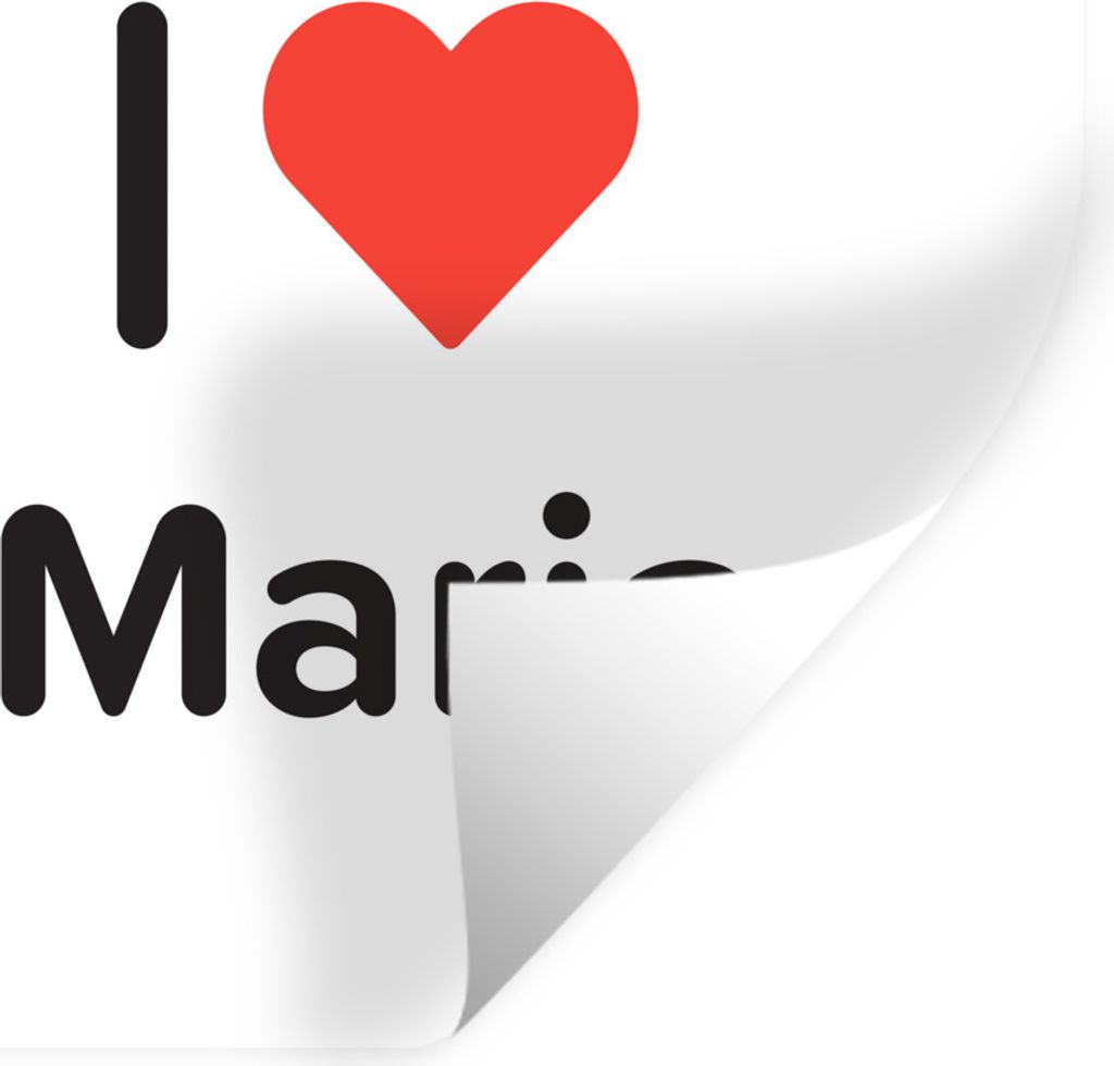 MuchoWow Wandtattoo Wandsticker Wandaufkleber Ich liebe - Mary - Mädchen 100x100 cm Selbstklebend und Repositionierbar - Wierderverwendbar - Sel...