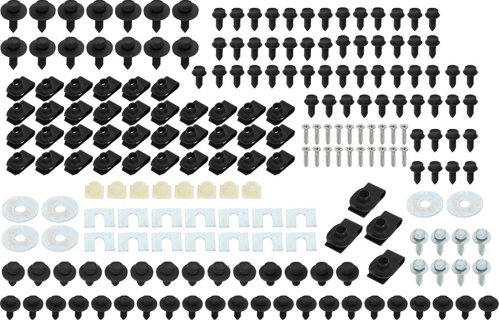 Front End Blech-Hardware-Kit - Autobolzen - für Chevrolet C10 1975-1982 Metall Schwarz - 1 Satz