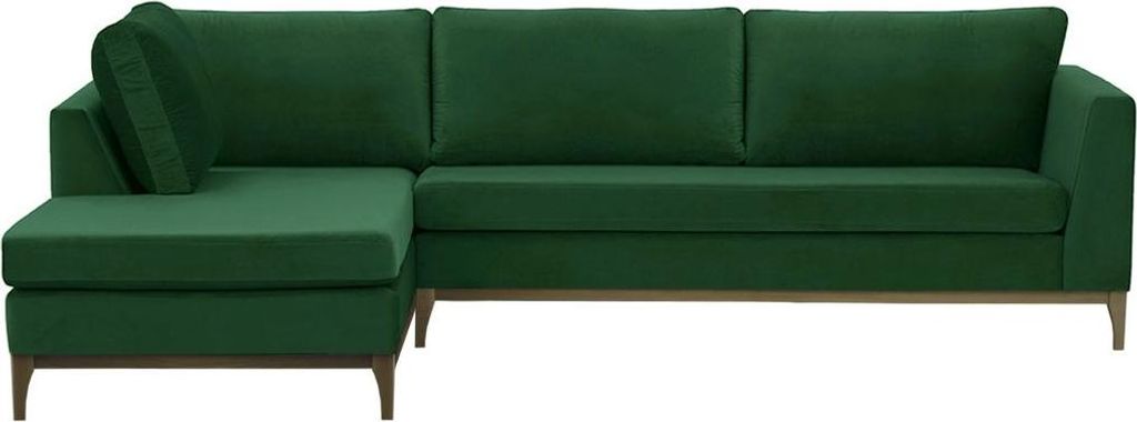 Linksseitiges Ecksofa Gosena Wood-Velluto 10-wax black