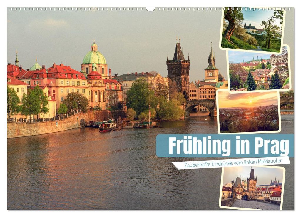 Frühling in Prag (Wandkalender 2027 DIN A2 quer), CALVENDO Monatskalender