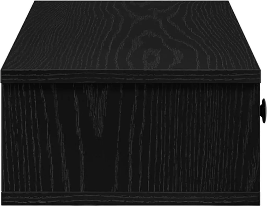 Scaffalatura a Parete vidaXL Nera 60cm - Mobile con Cassetti Pratico - 5
