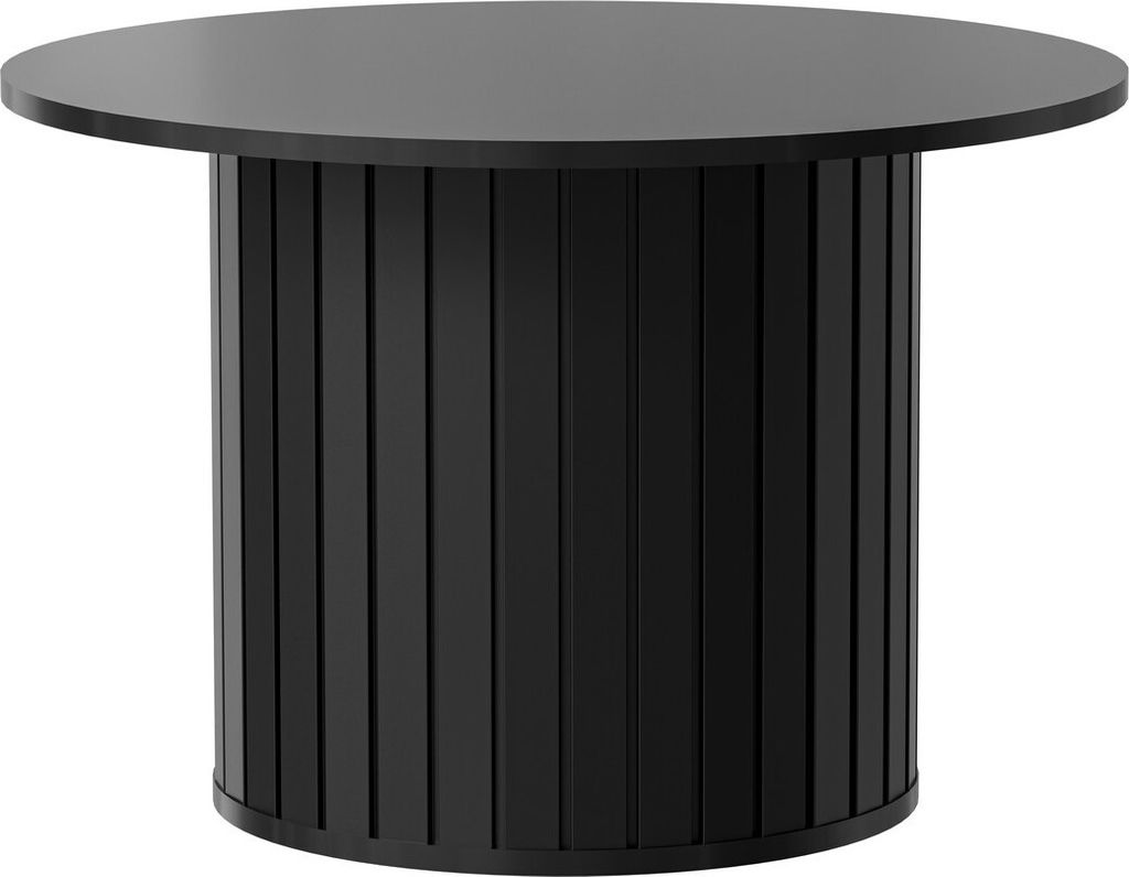 Furniture24 Couchtisch Zante Za7 Wohnzimmertisch Kaffetisch Design-Rundtisch 70 X 49 X 70 Cm Schwarz