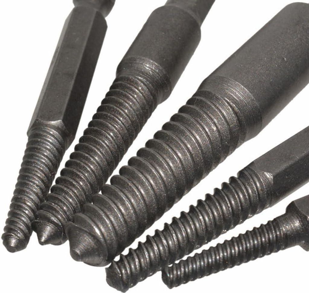 5-teiliges Set 1/4 Schnellwechsel HSS Schraubenausdreher-Kit für beschädigte, abgenutzte Schrauben - Schraubenausdreher inklusive Schrauben und M...