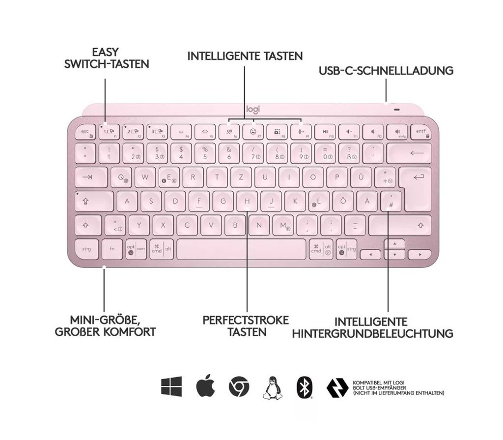 Logitech MX Keys Mini - Mini - Bezprzewodowa - Zdjęcie produktu 8
