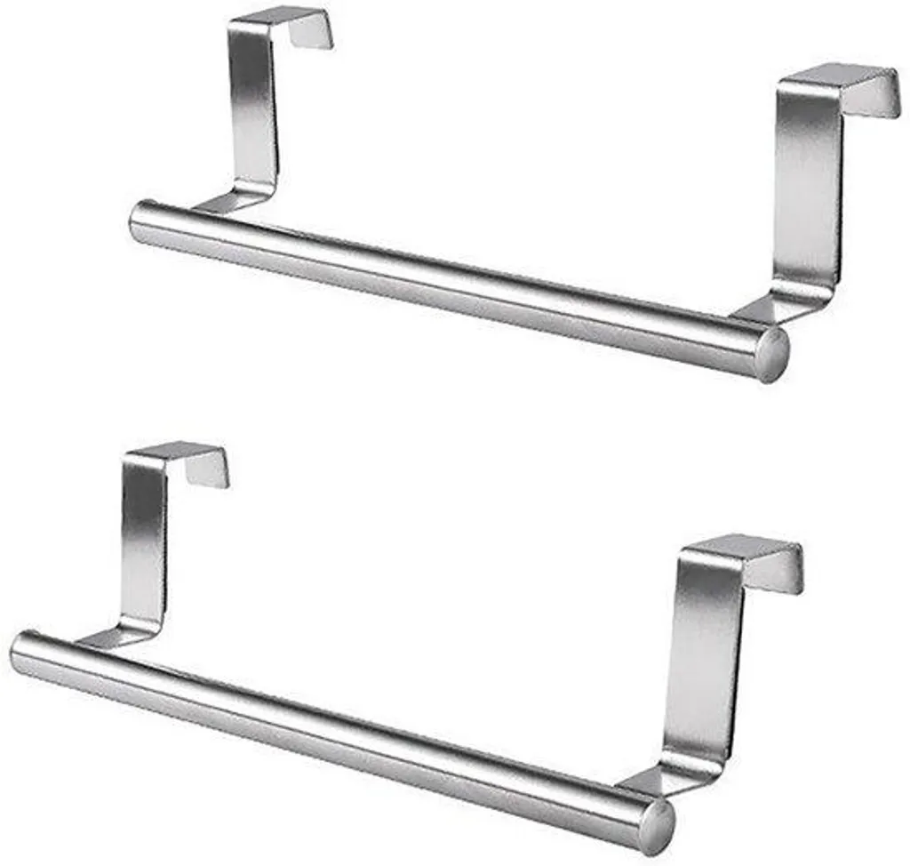 Stop aux serviettes qui glissent : porte-serviette argenté 23 cm stable