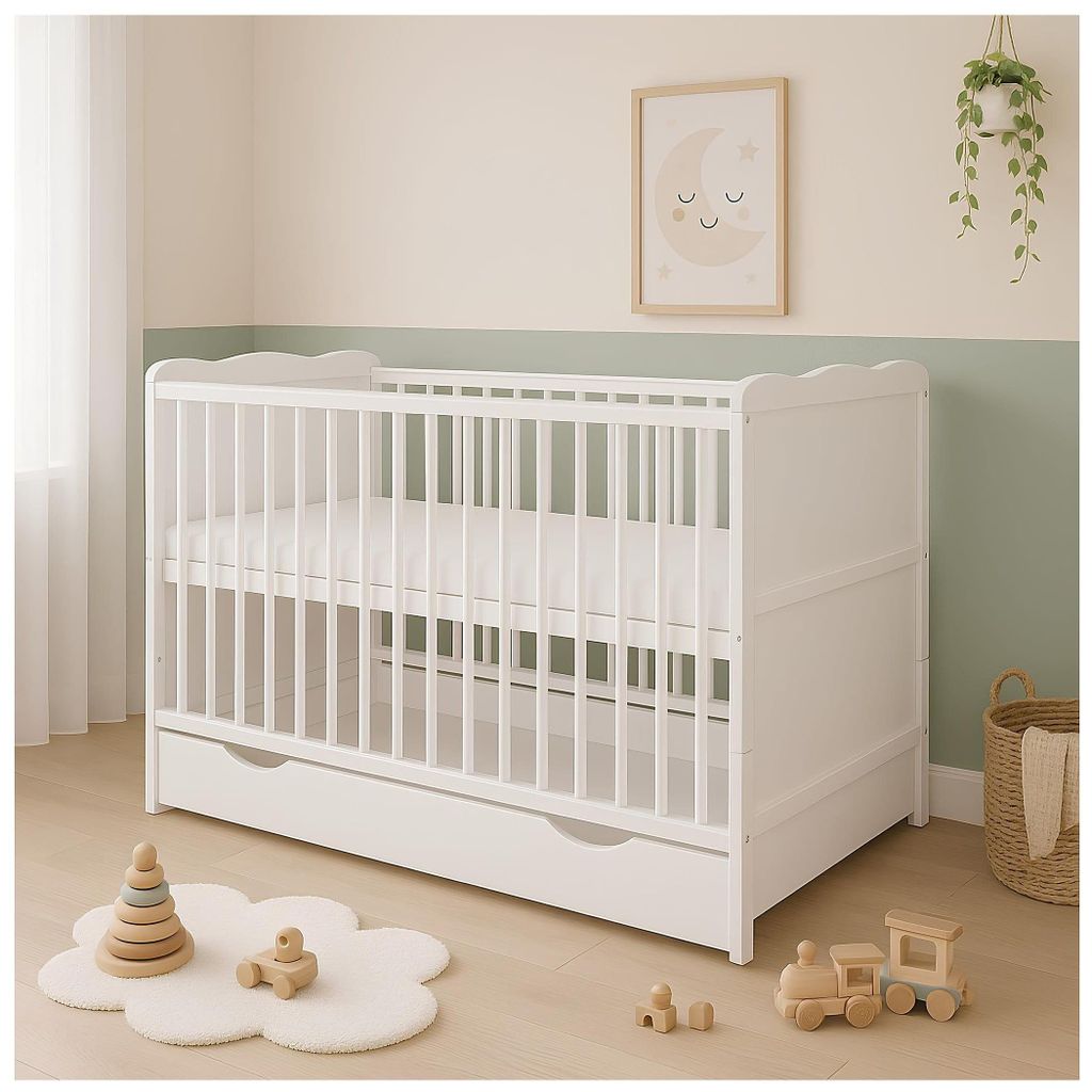Baby-Delux Babybett Gitterbett Kinderbett Jack 2in1 140x70 Produktbild 