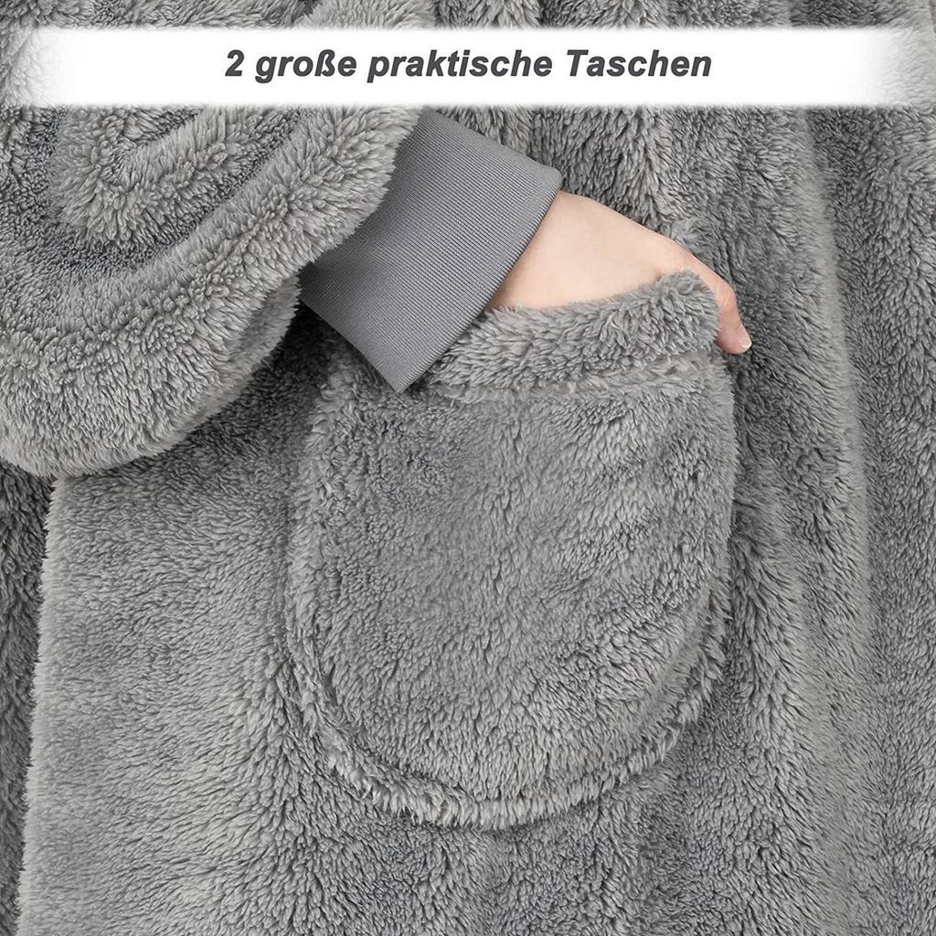 WOLTU Hoodie Decke mit Ärmeln und Kapuze Kuscheldecke Produktbild 5