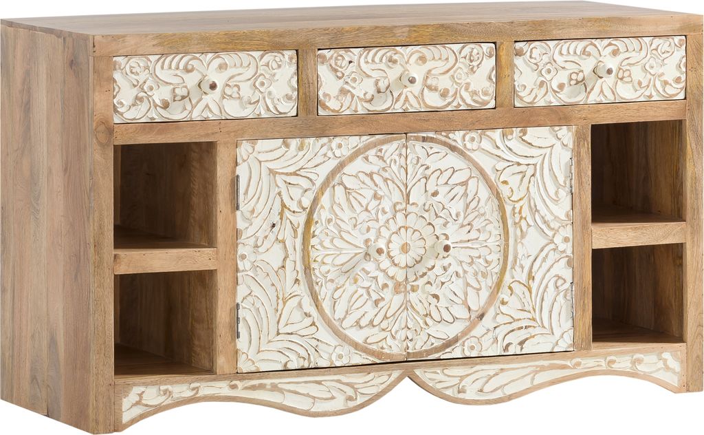 Waschtisch Delhi 130cm aus Massivholz Produktbild 