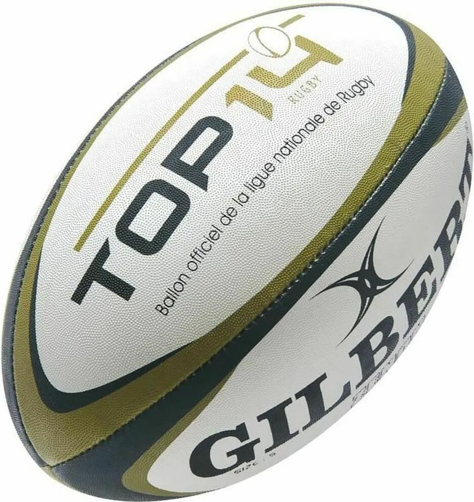 Ballon Rugby Gilbert G-TR4000 Top 14 Multicolore Taille 5 Officiel