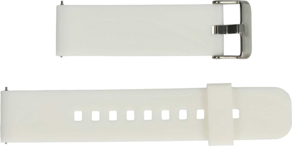 vhbw Ersatz Armband kompatibel mit Garmin Vivomove, Vivoactive 3, Vivomove HR Fitnessuhr, Smartwatch - 12,2cm + 8,4 cm Silikon weiß