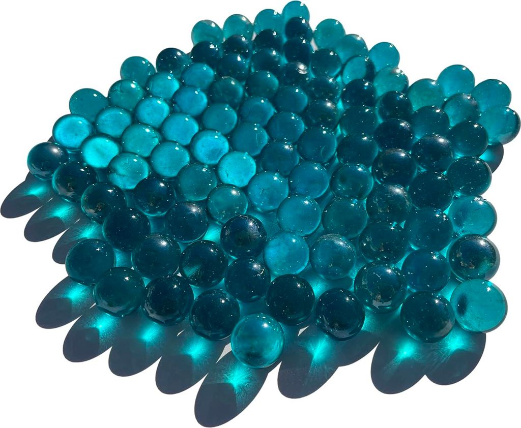 Glasmurmeln Blau Mix – 95 Stück – 16 mm – ca. 500 g – Dekoglas & Spielmurmeln