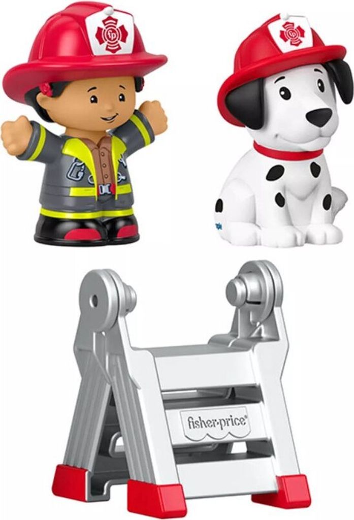 Fisher Price Little People Feuerwehrmann und Hund - 6 cm groß