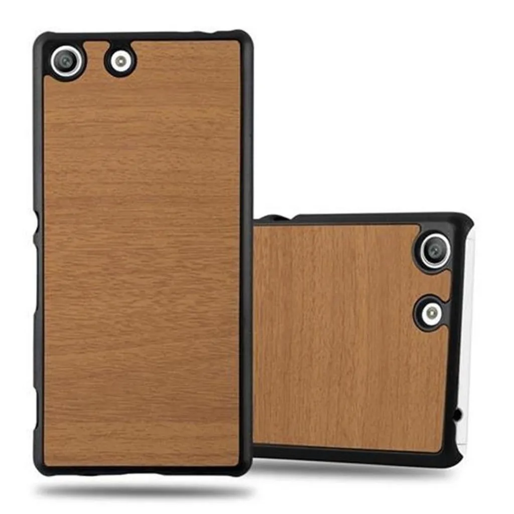 Offerta Cover Sony Xperia M5 Cadorabo Legno Marrone Rigida