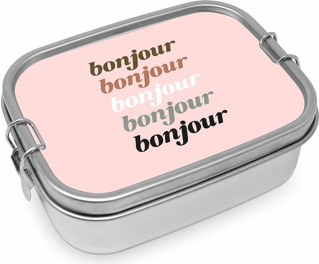 PPD Bonjour Steel Lunch Box, Brotdose, Lunchbox, Vesperdose, Edelstahl, 900 ml, 491339