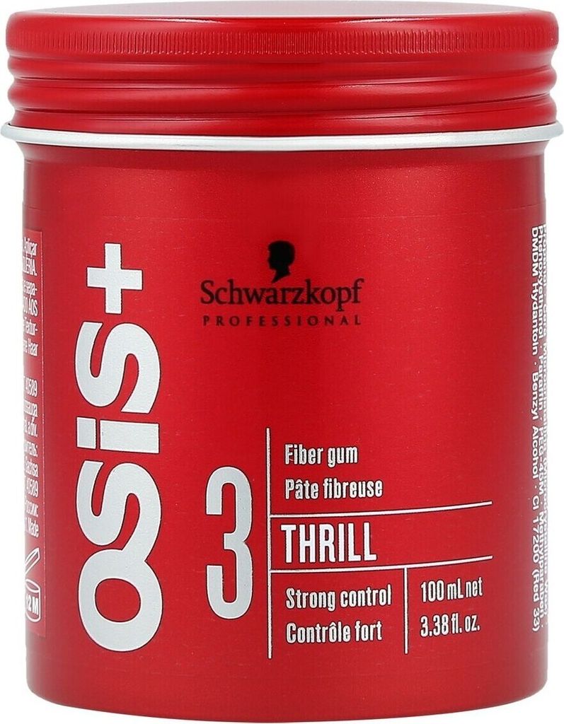 A red jar of Schwarzkopf Professional Osis+ Texture styling product.