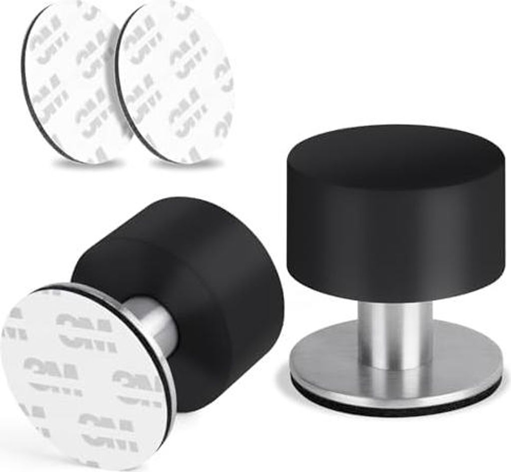 Flintronic Türstopper Boden Selbstklebend, 2 Stück Edelstahl Kleben Bodentürstopper, Selbstklebende Bodentürstopper, Türpuffer Boden Wandpuffe...