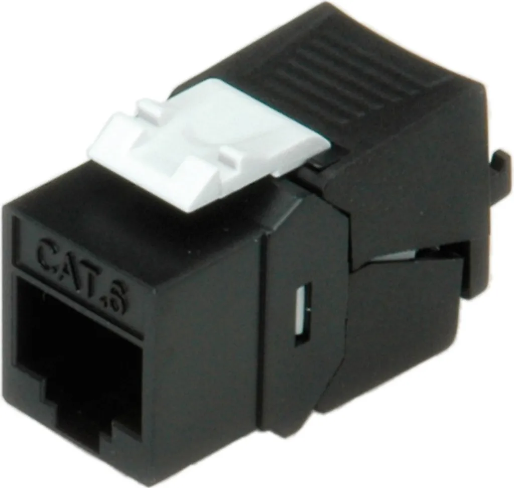 Modulo Keystone ROLINE RJ45 Cat6e Nero - Alta Qualità per Rack 1U