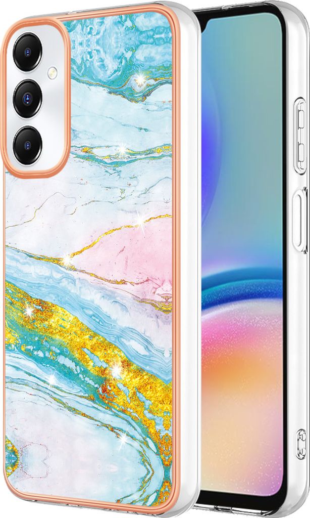 Hülle für Samsung Galaxy A05S Muster TPU Silikon Stoßdämpfer Bumper Schutzhülle Türkis