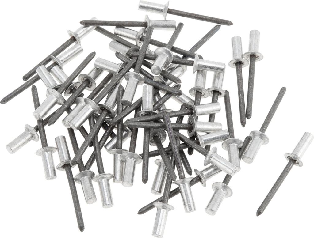 50 Stk. Senkkopf-Geschlossene Dichtnieten 4mm Griffdurchmesser 12mm Grifflänge 7,3mm Aluminiumlegierung Eisen Silberton
