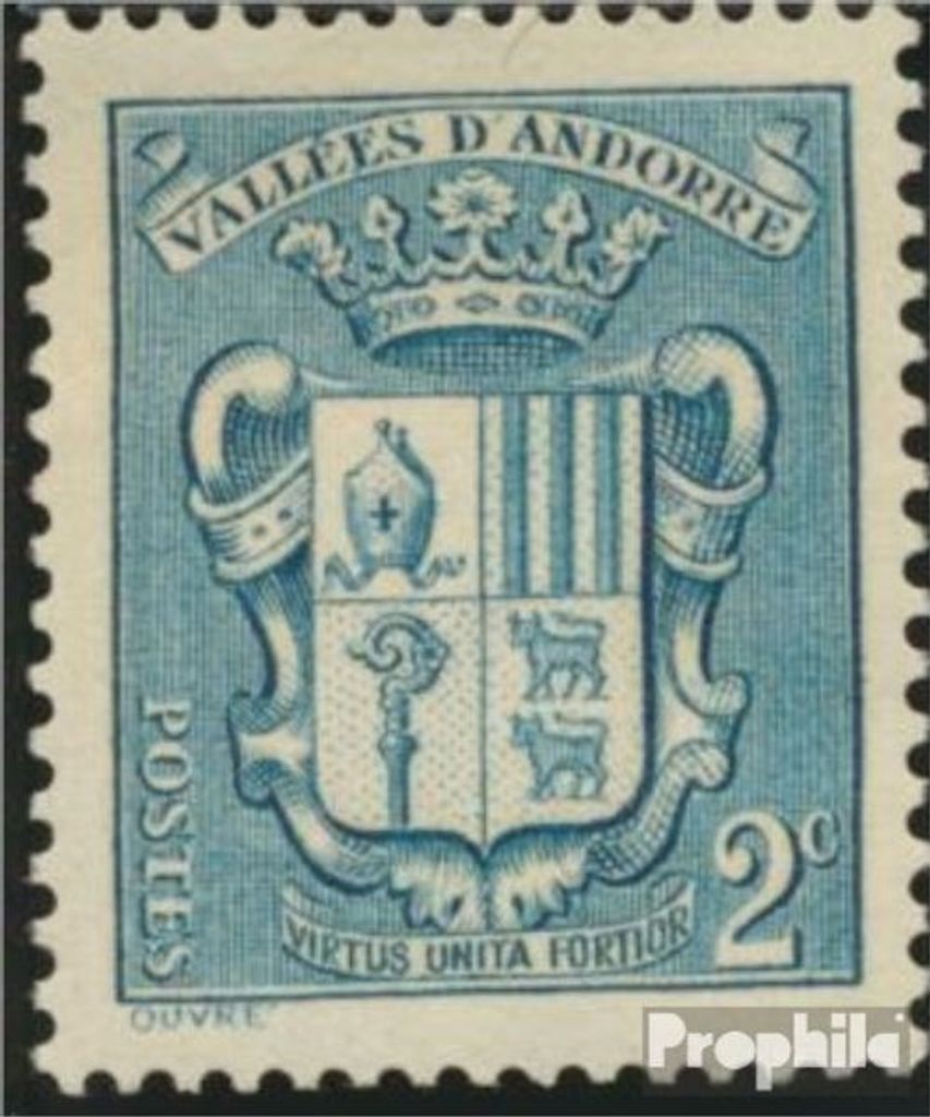 Briefmarken Andorra - Französische Post 1936 Mi 50 postfrisch Freimarken