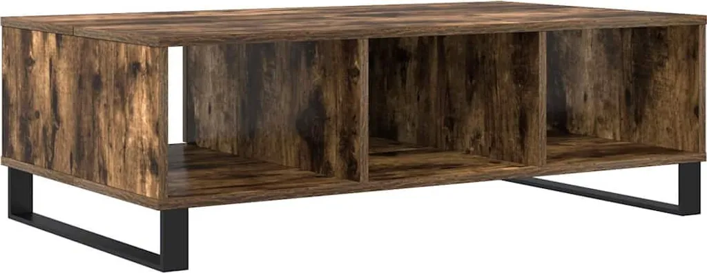 Tavolino in rovere fumé 104x60x35 cm materiale a base di legno