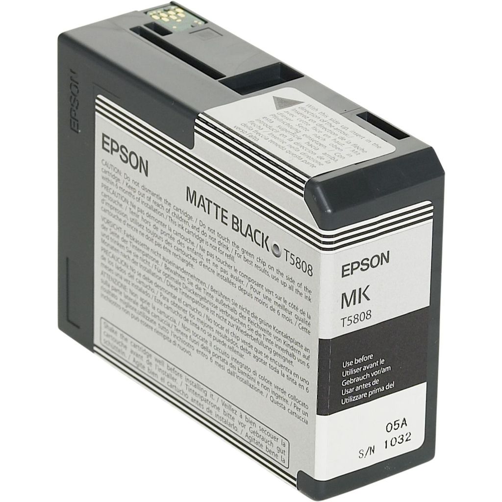 Epson Singlepack Matte Black T580800, Mattschwarz, Produktbild 