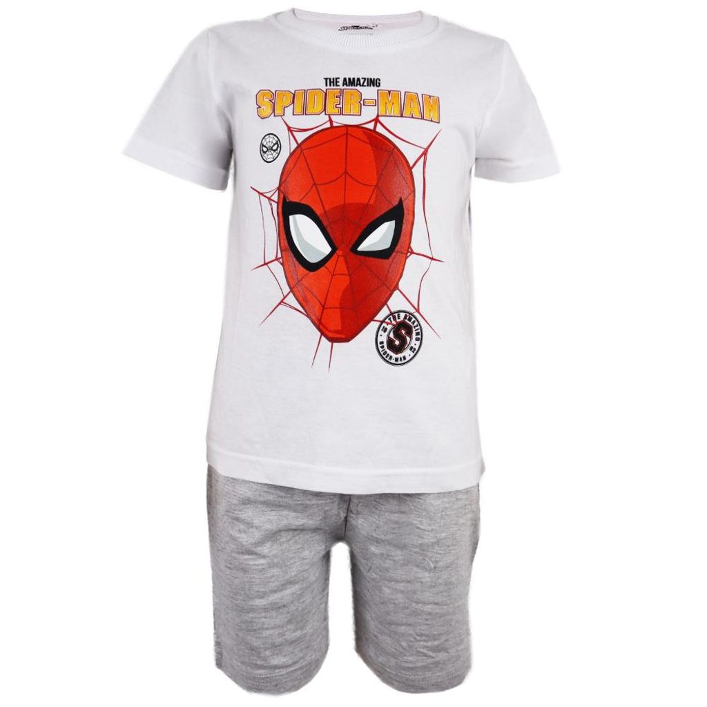 Gr Spiderman Shorty Pyjama grau 104-140