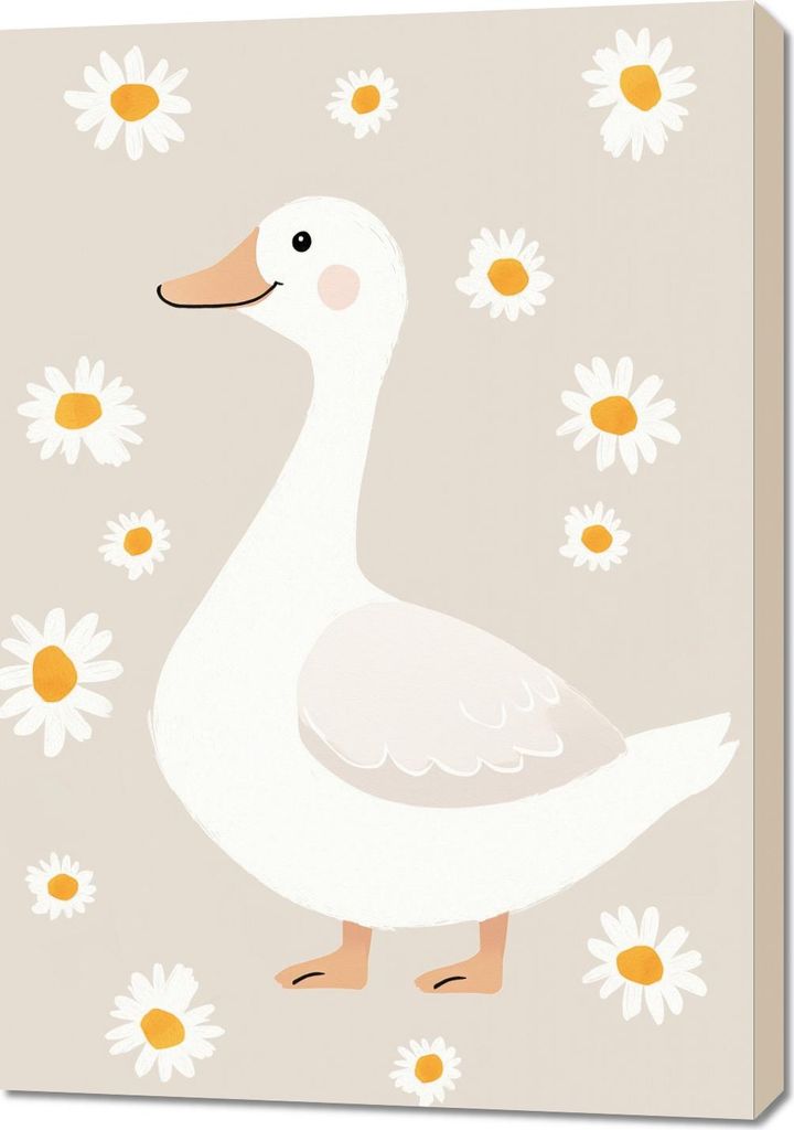 Bild 70x100cm Muster für Kinder, Mädchen und Jungen - Ente