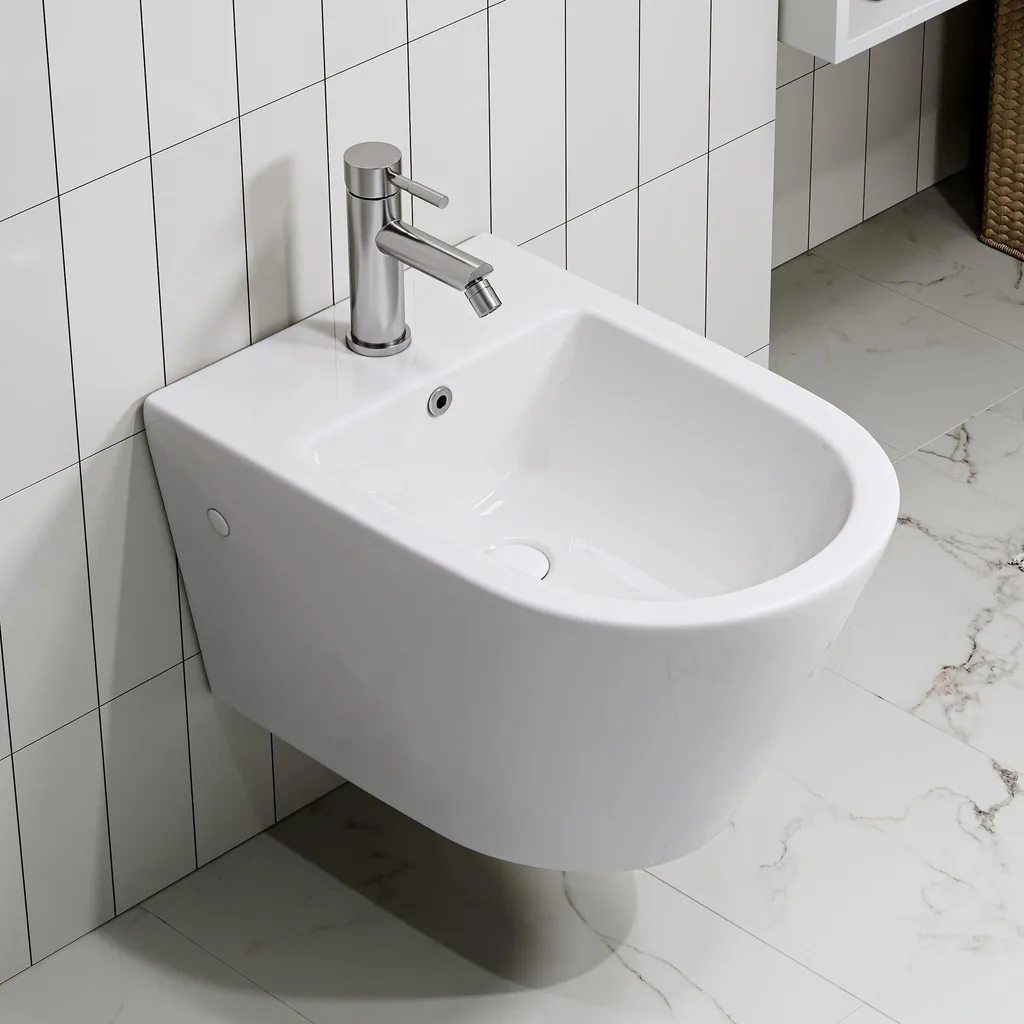 Bidet a Parete HOROW Creavit Rimless - Design Moderno Nano Ceramic