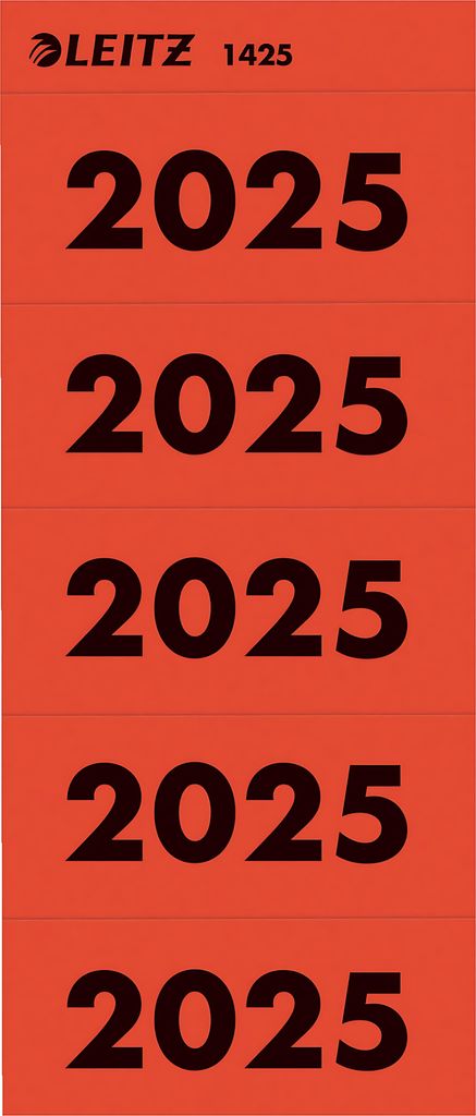 Leitz - Rückenschild 2025 rot 100 Stück Produktbild 