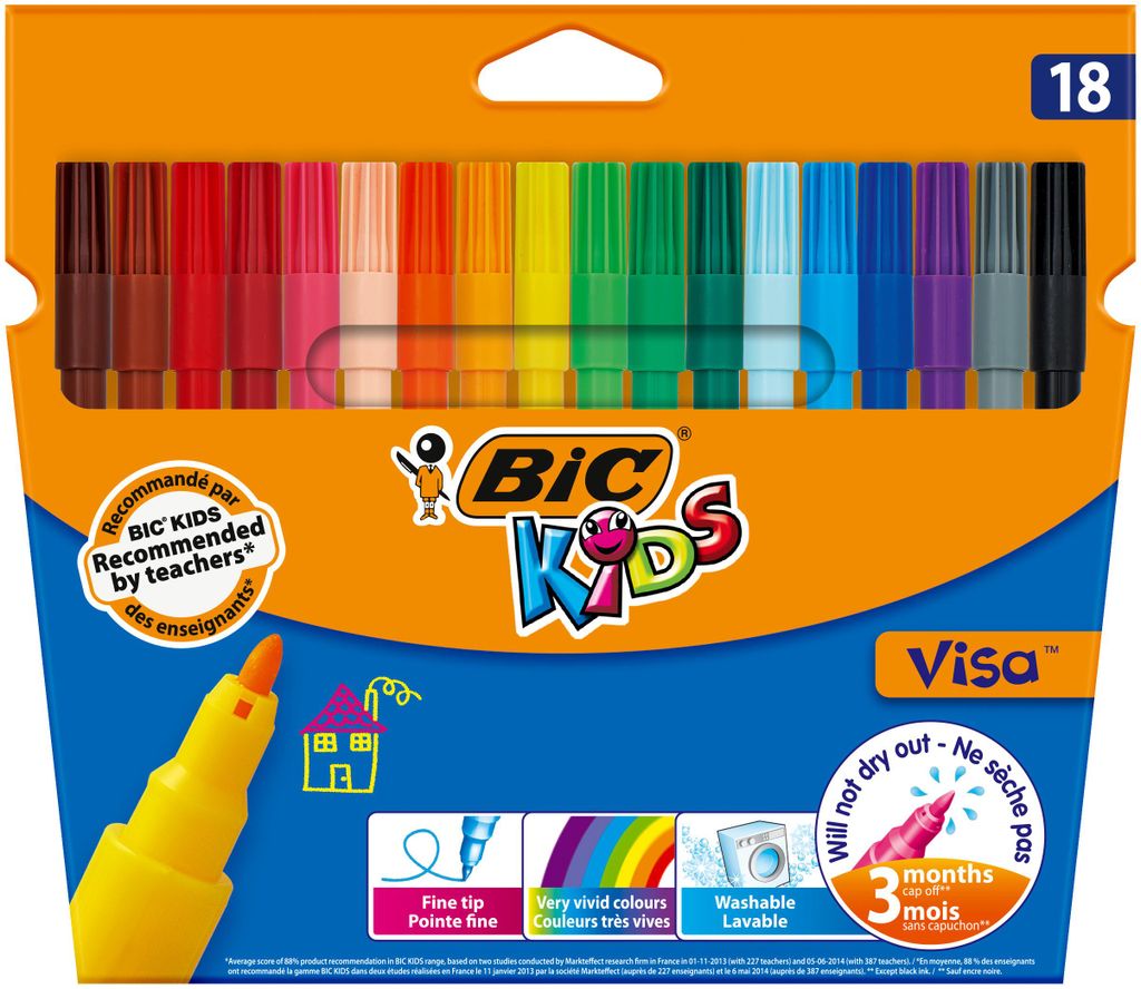 BIC Kids Visa Filzstifte 18 Farben 2765