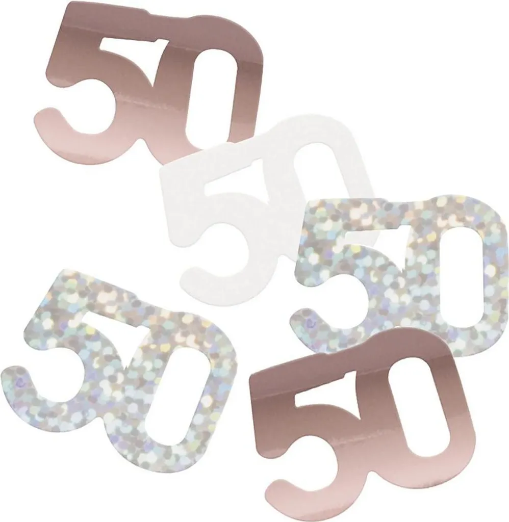 Confetti 50 ans or rose 14g pour une déco de table réussie sans effort