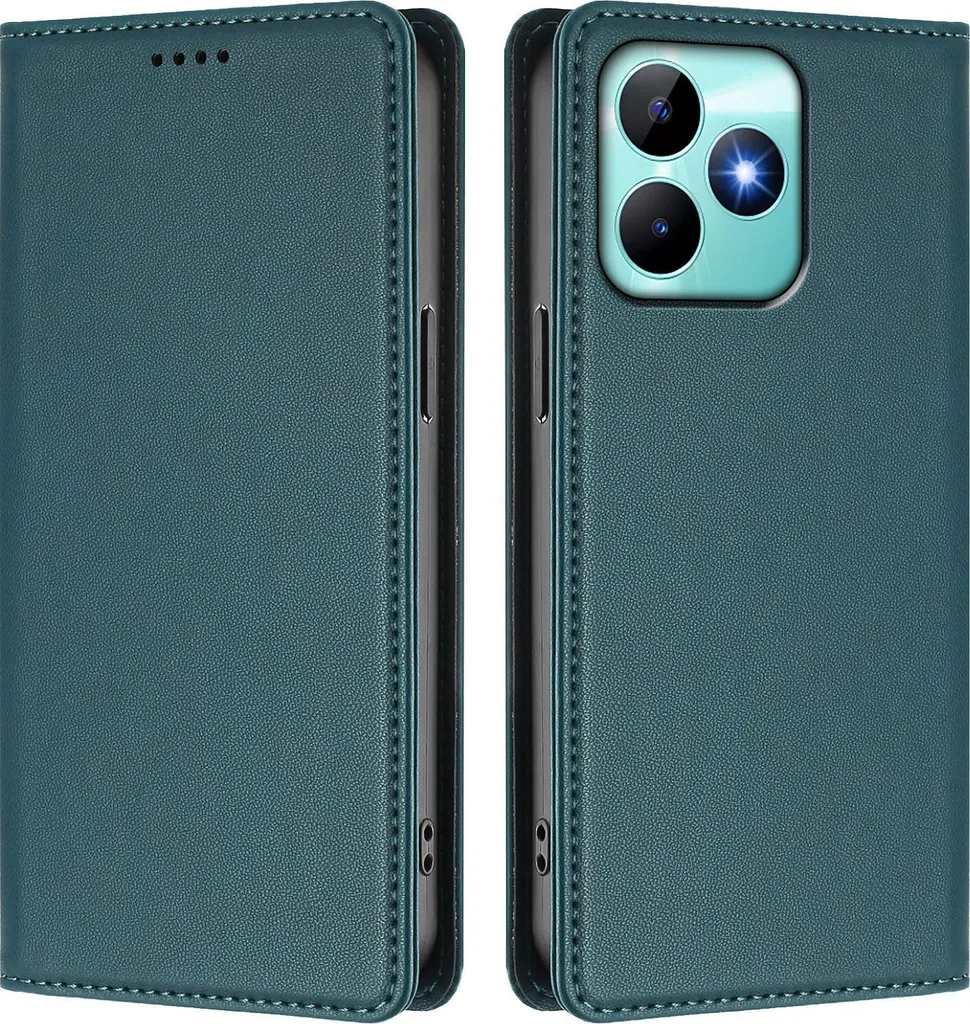 Custodia Flip Realme C53 Verde - Must-Have in Pelle Sintetica