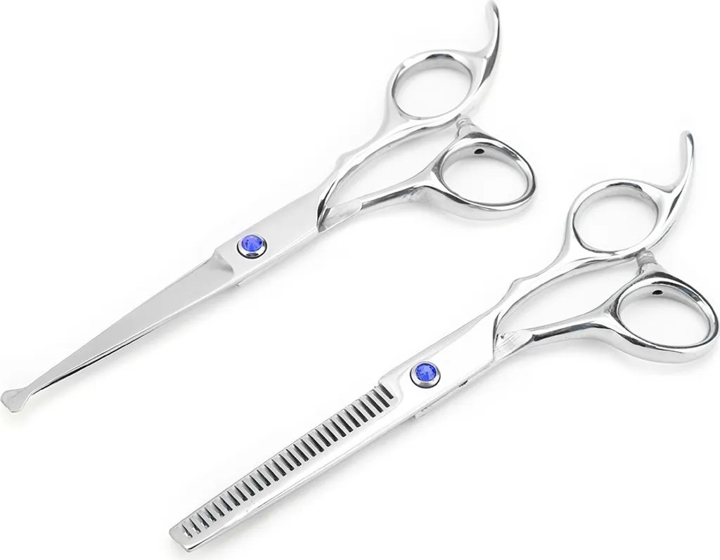 Ciseaux de coiffure pour barbier et coiffeur ensemble de 2 pièces pro
