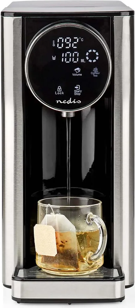 Distributeur d'eau chaude 2600W 2.7L en aluminium noir - Modèle Premium