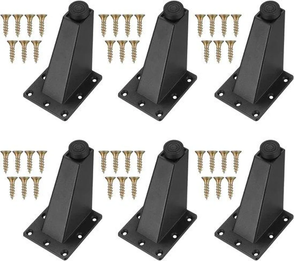 Pieds de meuble métalliques lot de 4 pour réparer et stabiliser buffet