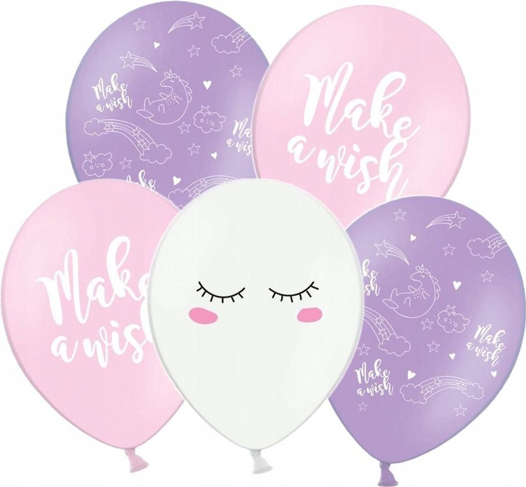 Pastell Latex Ballons EINHORN Einhorn Geburtstag Babyparty 5Stk.
