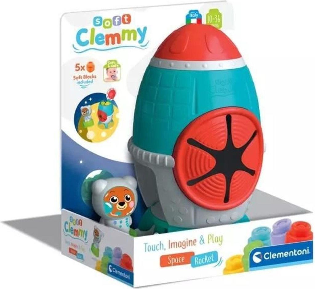 Clementoni Baby Clemmy - Sinnesrakete mit Bauklötzen