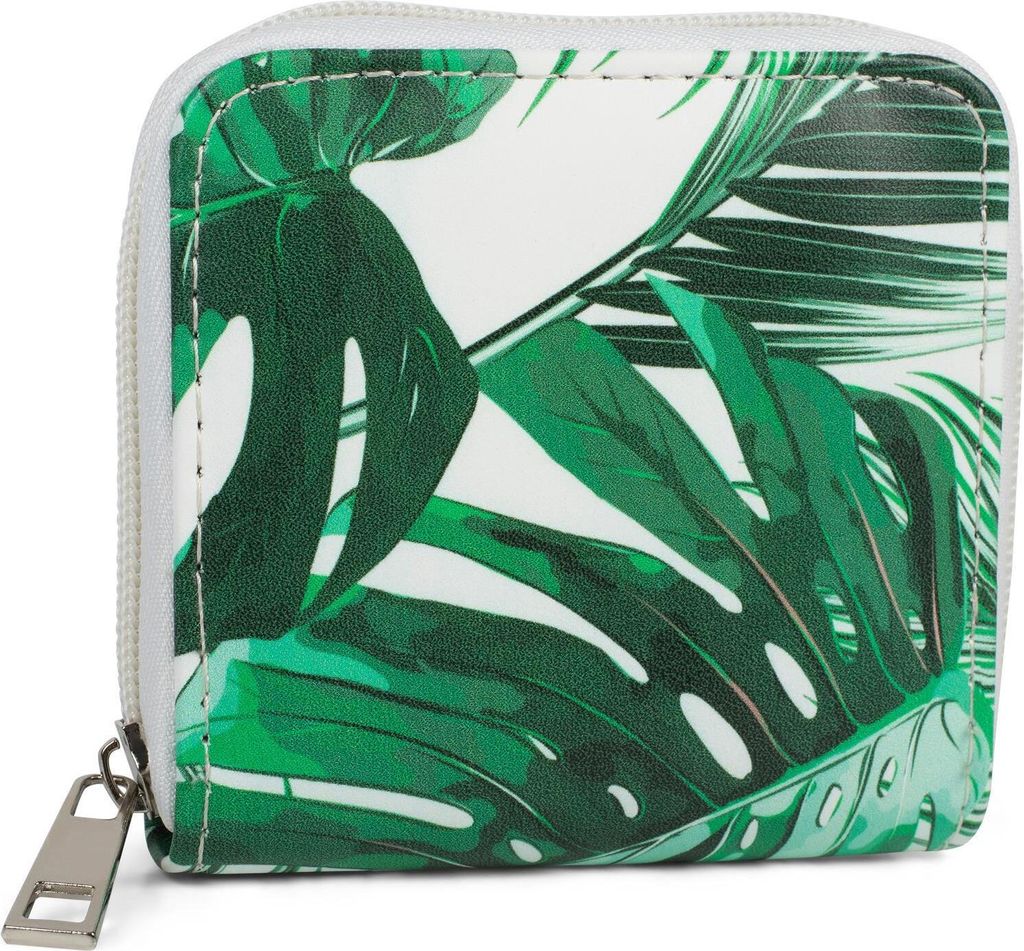 styleBREAKER Damen Mini Geldbörse mit Palmen Print, Produktbild 