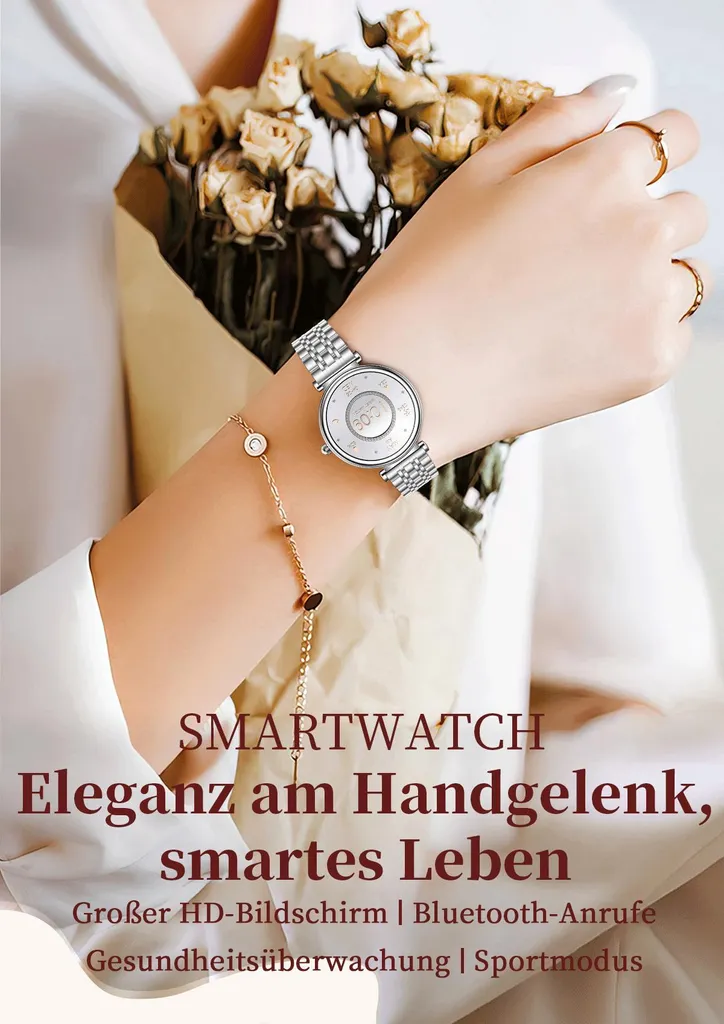 Raggiungi i tuoi Obiettivi: Smartwatch Donna 2026 Fitness Argento - 8