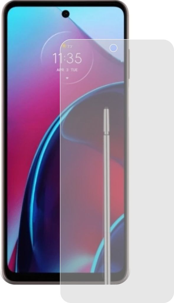A screen protector is shown placed over a smartphone screen.