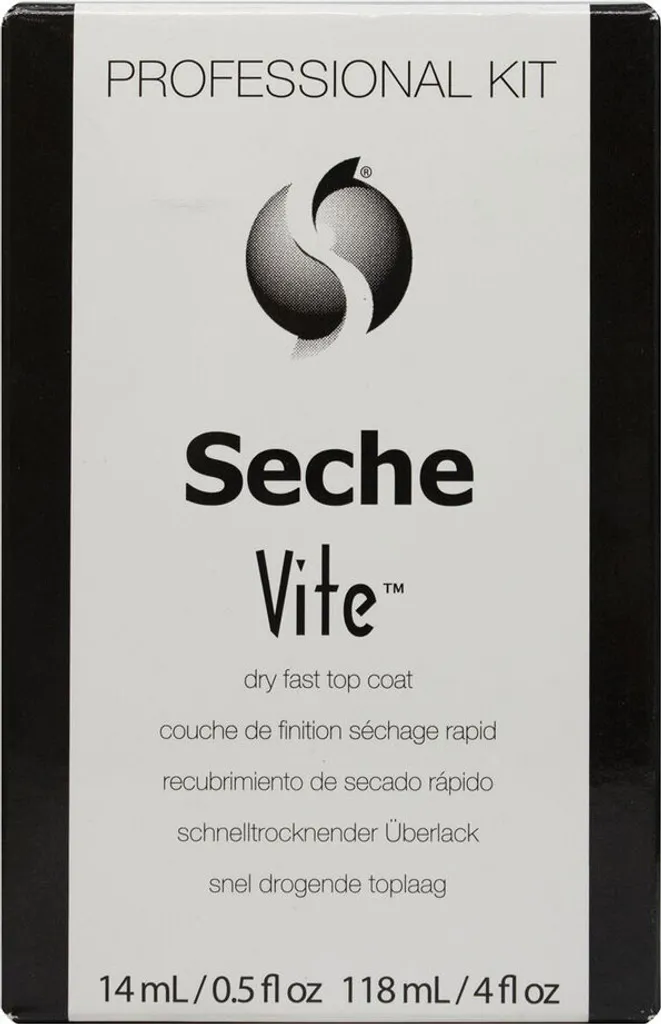 Seche Vite Dry Fast Top Coat Kit de Finition Vernis 115ml et 14ml