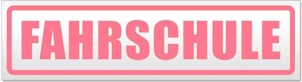 Kiwistar - Autoaufkleber - Hellrosa - 45 x 12 cm - Fahrschule - Hinweis Aufkleber Sticker für Auto, Kfz, Fahrrad, PKW, LKW