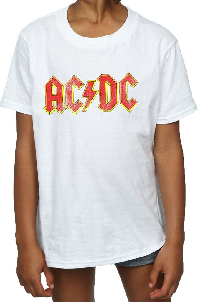 AC/DC - T-Shirt für Mädchen BI426 (116) (Weiß)