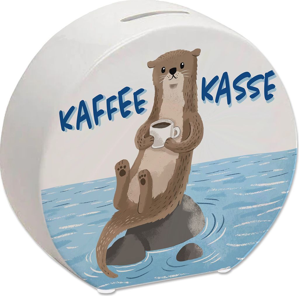 Kaffeekasse Spardose mit niedlichem Otter