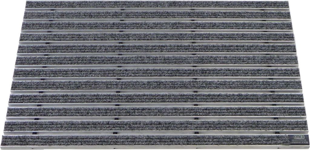 Emco Eingangsmatte DIPLOMAT 12mm, Rips Hellgrau,Größe:100x50cm